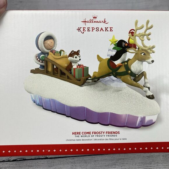 Hallmark Here Come Frosty Friends Light Sound Motion Table Decoration 2015 Box - Picture 6 of 7